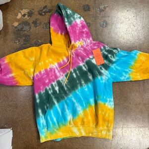 Multicolor Tie-Dye Women's Hoodie